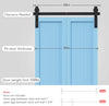 48" Bifold Sliding Barn Door Hardware Track Kit - Side Mounted Black Roller, Heavy Duty, Quiet Operation, Easy Assembly, No Door Included