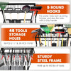 Heavy Duty Metal Garden Tool Organizer for Garage and Storage No Wheels
