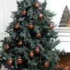 Hollowfly Brown 16-Piece 3.15-inch Hanging Glass Ball Christmas Ornaments