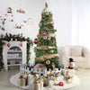 Mupera 6ft Pencil Artificial Christmas Tree with Metal Stand