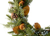 Red Co 26-inch Artificial Light-Up Christmas Wreath with Oranges Battery-Operated