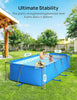 Evajoy EJ-HF047 Rectangular Metal Framed Swimming Pool Set 13ft x 7ft x 32in