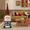 45-inch Tinsel Elf Christmas Decor with LED Lights (Red & Green)