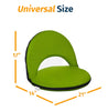 Alpcour Portable Reclining Stadium Seat with Back Pocket Lime