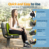 Alpcour Portable Reclining Stadium Seat with Back Pocket Lime