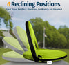 Alpcour Portable Reclining Stadium Seat with Back Pocket Lime