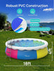 EVAJOY 18ft X 48in Inflatable Top Ring Swimming Pool Set with Pump Blue