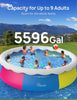 EVAJOY 18ft X 48in Inflatable Top Ring Swimming Pool Set with Pump Blue