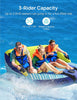 EVAJOY 3-Person Towable Inflatable Tube for Boating for 1-3 Rider