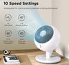 AIRMATE Large Circulator Fan 10 Speeds 12-inch with Remote and Timer White