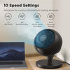 AIRMATE Large Circulator Fan 10 Speeds 12-inch with Remote and Timer Black