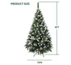 MuRealy 4FT Unlit Flocked Artificial Christmas Tree with Metal Stand