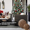 MuRealy 4FT Unlit Flocked Artificial Christmas Tree with Metal Stand