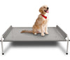 Fattong's Lab Elevated Dog Cot with Metal Frame Grey Large 37.7 x 27.9 x 11.8