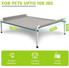 Fattong's Lab Elevated Dog Cot with Metal Frame Grey Large 37.7 x 27.9 x 11.8