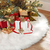 ChicChic60 inch Christmas Tree Skirt Faux Fur, White
