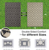 OLANLY 9FT X 12FT Outdoor Reversible Straw Mat Geometric Black and Beige