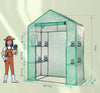 Mini Walk-In Greenhouse with Durable PE Cover and Sturdy Steel Frame 77 x 56 x 28 inch