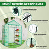 Mini Walk-In Greenhouse with Durable PE Cover and Sturdy Steel Frame 77 x 56 x 28 inch
