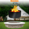 Simond Store Fire Ring - 38" Round & 12" Height Portable Folding Fire Pit Ring Insert - 2mm Thick Heavy Duty Steel Round Fire Pit Liner for Outdoor Garden Patio Bonfire & Camping