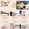 Houthvige 2 Pc Natural Pine Wooden Floating Shelves for Wall with No Drilling