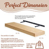 Houthvige 2 Pc Natural Pine Wooden Floating Shelves for Wall with No Drilling