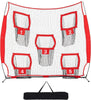 Sport Nets Football Throwing Training Net with 5 Target Pockets Red 7' x 7'