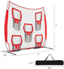 Sport Nets Football Throwing Training Net with 5 Target Pockets Red 7' x 7'