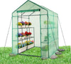 Mini Walk-In Greenhouse with Durable Cover and Sturdy Frame 77in x 56in x 56in