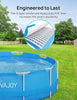 EVAJOY 12ft X 30in Metal Frame Above Ground Swimming Pool with Steel Frame Blue