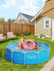 EVAJOY 12ft X 30in Metal Frame Above Ground Swimming Pool with Steel Frame Blue