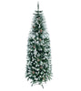MuRealy 5ft Pencil Slim Artificial Christmas Tree with Pinecones and Metal Stand