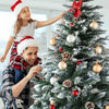 MuRealy 5ft Pencil Slim Artificial Christmas Tree with Pinecones and Metal Stand