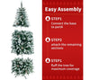 MuRealy 5ft Pencil Slim Artificial Christmas Tree with Pinecones and Metal Stand