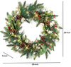Red Co 26-inch Artificial Light-Up Decorated Christmas Wreath Battery-Operated