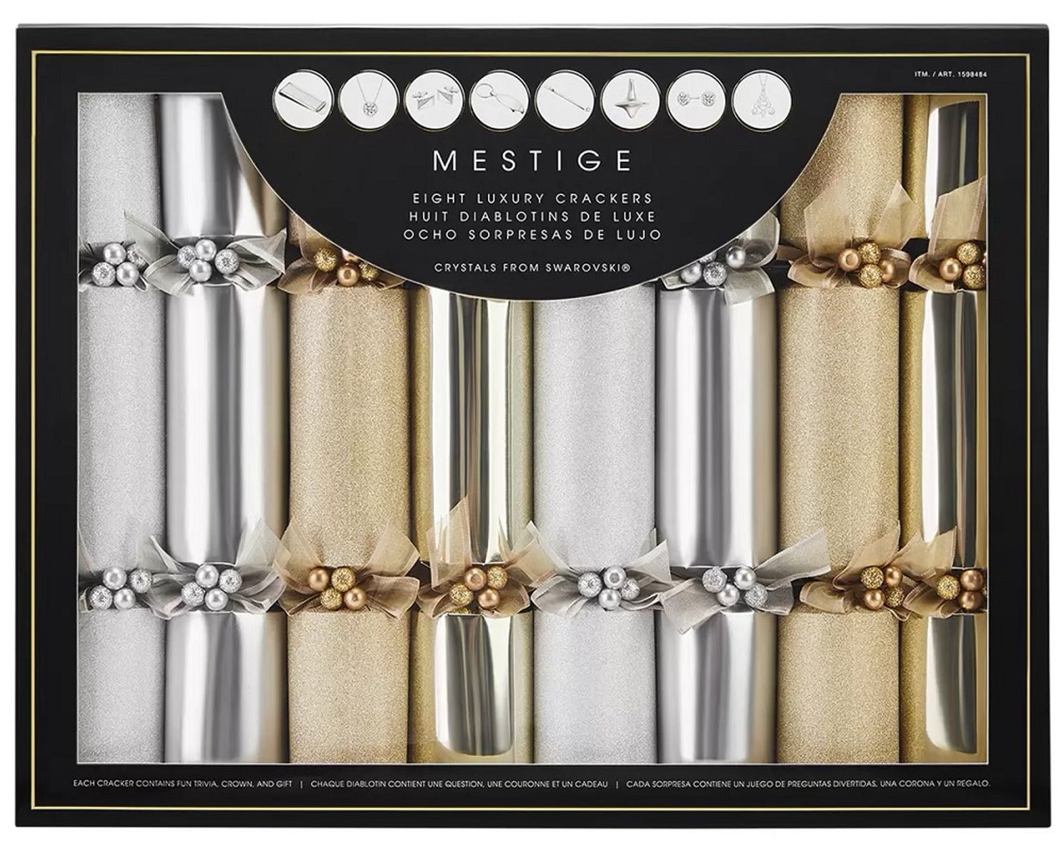 Mestige Eight Luxury Mystery Gift Crystals from Swarovski - Metallic