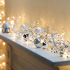 GE ConstantON 100 Clear Lights Glitter Gem Garland 9 FT Clear/White Wire