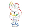 GE StayBright 48-inch Glowbright LED Neon Santa Flex Decoration