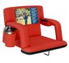 Alpcour Portable Reclining 21-inch Wide Stadium Seat with Armrests Red