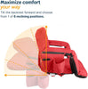 Alpcour Portable Reclining 25-inch Wide Stadium Seat with Armrests Red