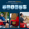 Alpcour Portable Reclining 25-inch Wide Stadium Seat with Armrests Red