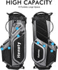 Henoty Golf Stand Bag 14 Way Top Dividers Ergonomic, Lightweight Golf Stand Bag with Stand 8 Pockets, Cooler Pouch, Dust Cover, Backpack Strap and Top Dividers