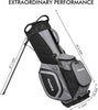 Henoty Golf Stand Bag 14 Way Top Dividers Ergonomic, Lightweight Golf Stand Bag with Stand 8 Pockets, Cooler Pouch, Dust Cover, Backpack Strap and Top Dividers