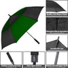 MRTLLOA Extra Large Golf Umbrella, 62 Inch Automatic Open, Oversize Double Canopy Vented Windproof Waterproof Sports Umbrellas for Rain