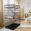 iMounTEK 4-Tier DIY Metal Cat Cage Playpen Enclosure Black