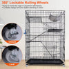 iMounTEK 4-Tier DIY Metal Cat Cage Playpen Enclosure Black