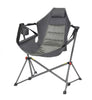 Swing Chair Lounger Wide Seat with Adjustable Backrest Gray