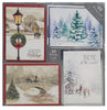 40 Holiday Cards with Self-Sealing Envelopes and Stickers - Winter Scenes