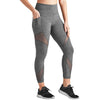 Compression Athletic Ankle Leggings with Pockets XX-LARGE Black and Grey Heather 2-Pack