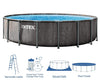 Intex 18ft x 48in Greywood Prism Premium Above Ground Pool Set with Filter Pump